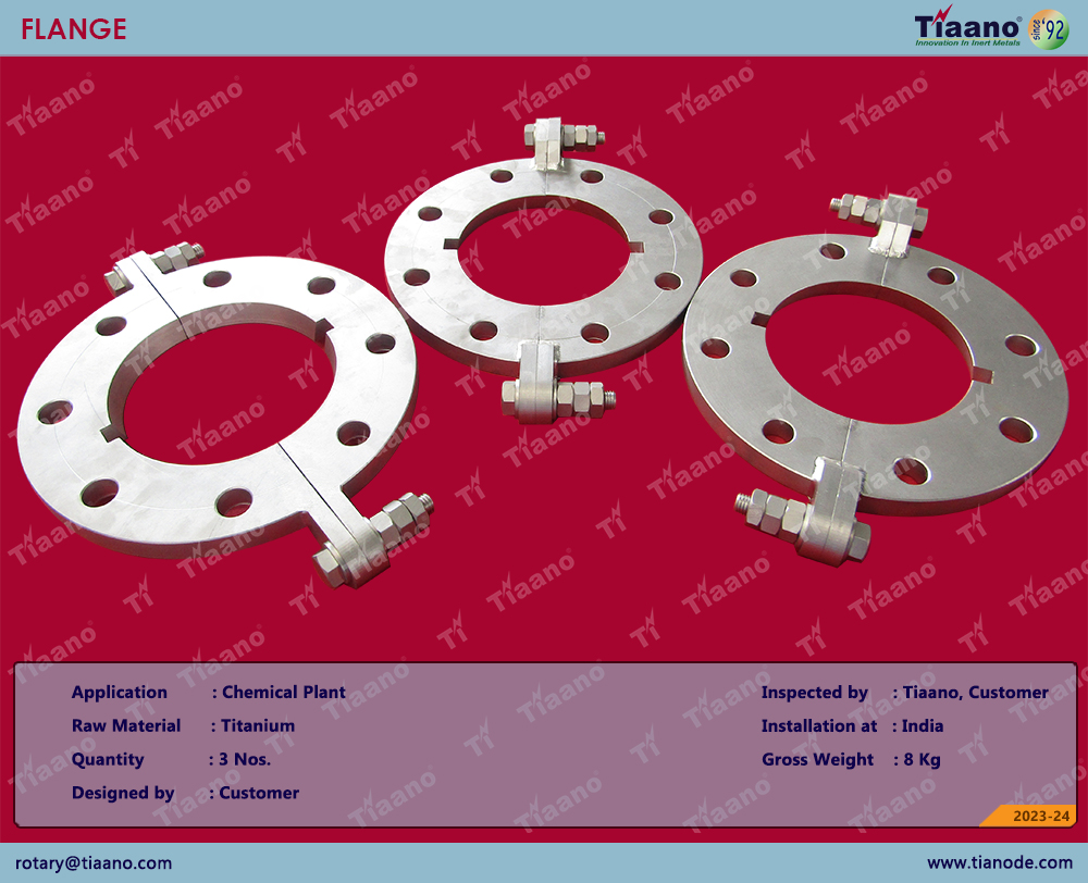 TITANIUM SPLIT FLANGE WITH NUT AND BOLT